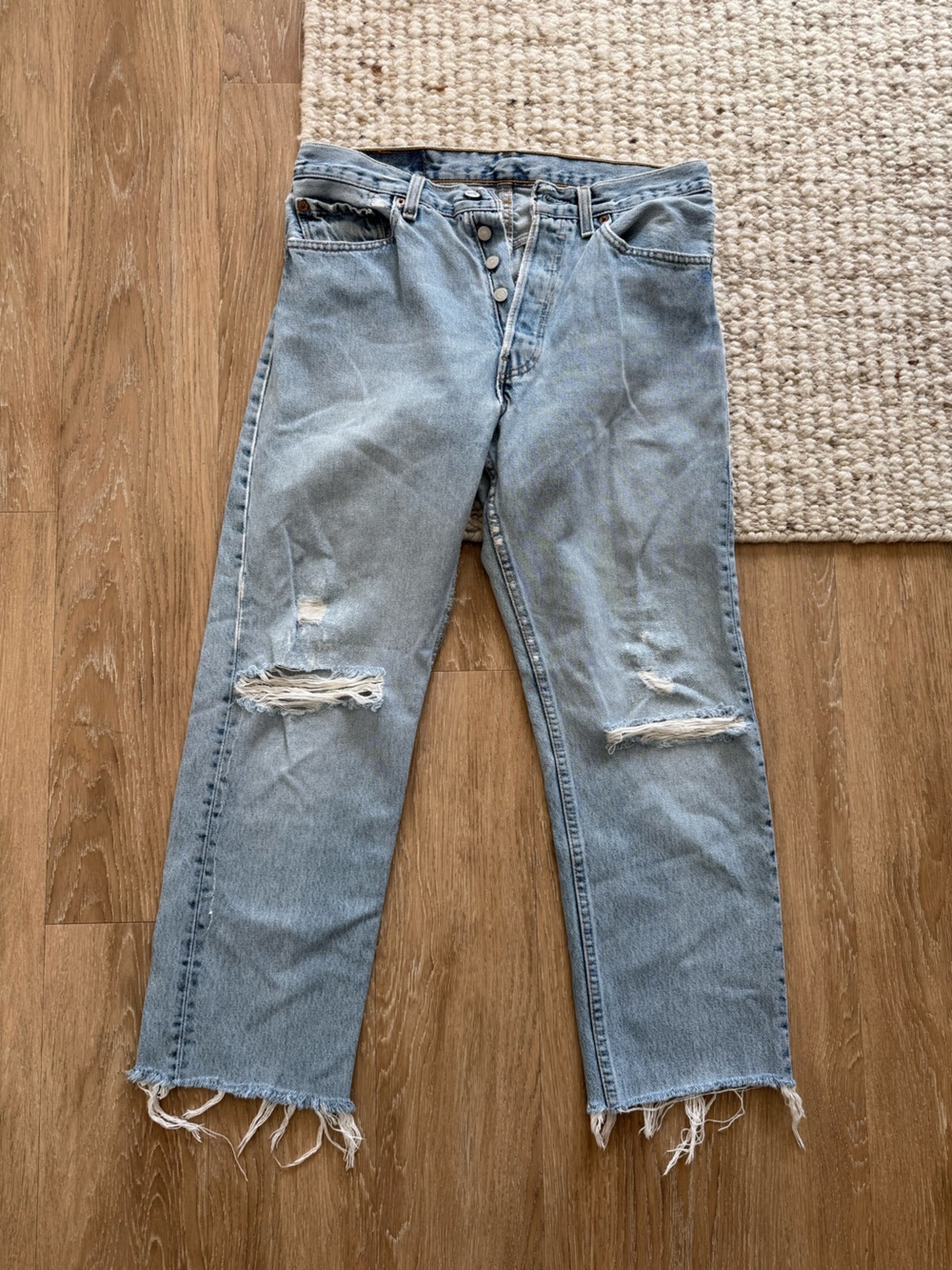 Vintage Levi’s 501 jeans in a beautiful faded light blue wash